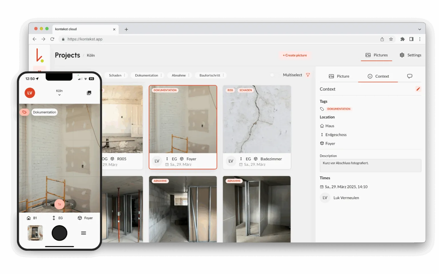 kontekst app screenshot